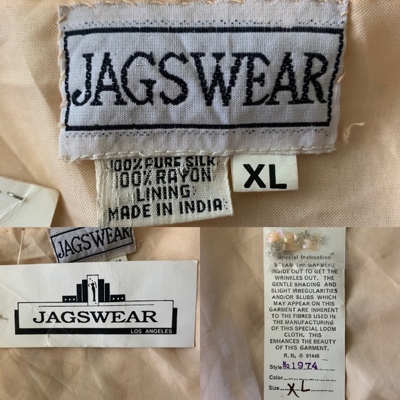 Vintage New Old Stock With Tags JAGSWEAR  100% Silk Dress Jacket - Picture 13 of 16